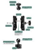 9cm Connecting Rod Fixed Motorcycle Mount Holder for GoPro HERO10 Black / HERO9 Black / HERO8 Black /HERO7 /6 /5, DJI Osmo Action,Xiaoyi and Other Action Cameras(Black)