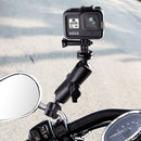 6cm Connecting Rod Fixed Motorcycle Mount Holder for GoPro HERO10 Black / HERO9 Black / HERO8 Black /HERO7 /6 /5, DJI Osmo Action,Xiaoyi and Other Action Cameras(Black)