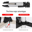 3120 Live Broadcast Tripod 4-Section Folding Legs Aluminum Alloy Tripod Mount with U-Shape Three-Dimensional Tripod Head for DSLR & Digital Camera, Adjustable Height: 34-103cm(Black)