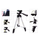 3120 Live Broadcast Tripod 4-Section Folding Legs Aluminum Alloy Tripod Mount with U-Shape Three-Dimensional Tripod Head for DSLR & Digital Camera, Adjustable Height: 34-103cm(Silver)