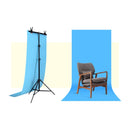 100x200cm T-Shape Photo Studio Background Support Stand Backdrop Crossbar Bracket Kit with Clips, No Backdrop