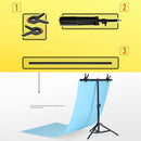 100x200cm T-Shape Photo Studio Background Support Stand Backdrop Crossbar Bracket Kit with Clips, No Backdrop