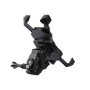 Handlebar Seatpost Pole Mount Bicycle GPS Navigation Handbar Bracket Phone Clamp for GoPro HERO8 /7 /6 /5, Suitable for 4.0-6.5 inch Mobile Phones(Black)