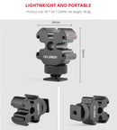 YELANGU YLG0601A A68 3-Head Cold Shoe Mount Adapter Microphone Flash Light Metal Holder Bracket(Black)