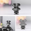 YELANGU YLG0601A A68 3-Head Cold Shoe Mount Adapter Microphone Flash Light Metal Holder Bracket(Black)