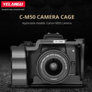 YELANGU C14-A YLG0714A-A Video Camera Cage Stabilizer with Handle for Canon EOS M50 (Black)
