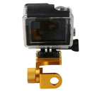Motorcycle Rearview Mirror CNC Aluminum Alloy Stent Fixed Bracket Holder for GoPro HERO6/ 5 /5 Session /4 /3+ /3 /2 /1, Xiaomi Xiaoyi, SJCAM Camera(Gold)