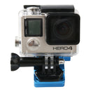 Motorcycle Rearview Mirror CNC Aluminum Alloy Stent Fixed Bracket Holder for GoPro HERO6/ 5 /5 Session /4 /3+ /3 /2 /1, Xiaomi Xiaoyi, SJCAM Camera(Blue)