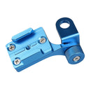 Motorcycle Rearview Mirror CNC Aluminum Alloy Stent Fixed Bracket Holder for GoPro HERO6/ 5 /5 Session /4 /3+ /3 /2 /1, Xiaomi Xiaoyi, SJCAM Camera(Blue)