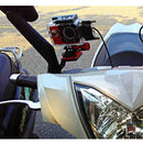 Motorcycle Rearview Mirror CNC Aluminum Alloy Stent Fixed Bracket Holder for GoPro HERO6/ 5 /5 Session /4 /3+ /3 /2 /1, Xiaomi Xiaoyi, SJCAM Camera(Blue)