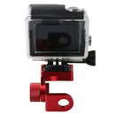 Motorcycle Rearview Mirror CNC Aluminum Alloy Stent Fixed Bracket Holder for GoPro HERO6/ 5 /5 Session /4 /3+ /3 /2 /1, Xiaomi Xiaoyi, SJCAM Camera(Red)