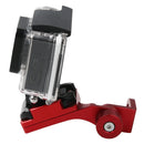 Motorcycle Rearview Mirror CNC Aluminum Alloy Stent Fixed Bracket Holder for GoPro HERO6/ 5 /5 Session /4 /3+ /3 /2 /1, Xiaomi Xiaoyi, SJCAM Camera(Red)
