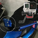 Motorcycle Rearview Mirror CNC Aluminum Alloy Stent Fixed Bracket Holder for GoPro HERO6/ 5 /5 Session /4 /3+ /3 /2 /1, Xiaomi Xiaoyi, SJCAM Camera(Silver)