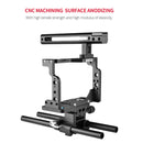 YELANGU C15 YLG0711A Video Camera Cage Stabilizer with Handle & Rail Rod for Nikon Z6 / Z7(Black)