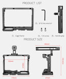 YELANGU C18 YLG0915A-B Video Camera Cage Stabilizer with Handle for Panasonic Lumix DC-S1H / DC-S1 / DC-S1R (Black)