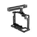 YELANGU C18 YLG0915A-B Video Camera Cage Stabilizer with Handle for Panasonic Lumix DC-S1H / DC-S1 / DC-S1R (Black)
