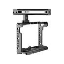 YELANGU C18 YLG0915A-B Video Camera Cage Stabilizer with Handle for Panasonic Lumix DC-S1H / DC-S1 / DC-S1R (Black)