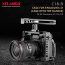 YELANGU C18 YLG0915A-B Video Camera Cage Stabilizer with Handle for Panasonic Lumix DC-S1H / DC-S1 / DC-S1R (Black)