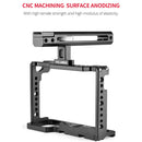 YELANGU C18 YLG0915A-B Video Camera Cage Stabilizer with Handle for Panasonic Lumix DC-S1H / DC-S1 / DC-S1R (Black)