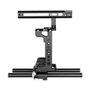 YELANGU C18 YLG0915A-C Video Camera Cage Stabilizer with Handle & Rail Rod Mount for Panasonic Lumix DC-S1H / DC-S1 / DC-S1R(Black)