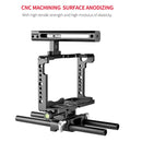 YELANGU C18 YLG0915A-C Video Camera Cage Stabilizer with Handle & Rail Rod Mount for Panasonic Lumix DC-S1H / DC-S1 / DC-S1R(Black)