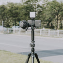 YELANGU PC09 Handheld Grip Holder Bracket + Photography Fill Light + Microphone with Mobile Phone Metal Clamp (Black)
