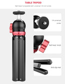YELANGU T1 YLG1202A Pocket Mini Metal Desktop Tripod Mount with 360 Degree Ball Head for DSLR & Digital Cameras (Black)