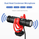 BOYA BY-MM1 PRO Two-way Pickup Microphone Camera Microphone with Windshield for Canon / Nikon / Sony DSLR Cameras and Video Cameras
