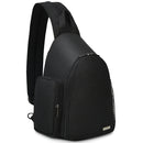 CADeN D17-1 Multifunction Waterproof Nylon Shockproof Scratch-Resistant Messenger Single / Shoulders Bag Backpack Outdoor SLR Camera Photography Backpack Bag (Black)