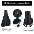 CADeN D17-1 Multifunction Waterproof Nylon Shockproof Scratch-Resistant Messenger Single / Shoulders Bag Backpack Outdoor SLR Camera Photography Backpack Bag (Black)