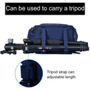CADeN D17-1 Multifunction Waterproof Nylon Shockproof Scratch-Resistant Messenger Single / Shoulders Bag Backpack Outdoor SLR Camera Photography Backpack Bag (Blue)