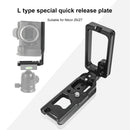 1/4 inch Vertical Shoot Quick Release L Plate Bracket Base Holder for Nikon Z6 / Z7
