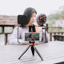 YELANGU PC204 YLG1801D Vlogging Live Broadcast LED Selfie Light Smartphone Video Rig Handle Stabilizer Bracket Kits with Microphone & Tripod