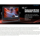 FEELWORLD FW1018SPV1 1920x1200 10.1 inch IPS Screen HD Color LCD Director Camera Field Monitor