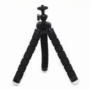 Mini Octopus Flexible Foam Tripod Holder with Phone Clamp & Remote Control(Black)