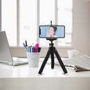 Mini Octopus Flexible Foam Tripod Holder with Phone Clamp & Remote Control (Blue)