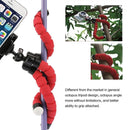 Mini Octopus Flexible Foam Tripod Holder with Phone Clamp & Remote Control (Blue)