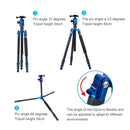 TRIOPO Oubao A-688 Adjustable Portable Aluminum Alloy Tripod with Ball Head for SLR Camera