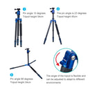 TRIOPO Oubao C-608S Adjustable Portable Carbon Fiber Tripod with Ball Head for SLR Camera