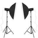 TRIOPO Oubao TTR400W 60x90cm Studio Softbox + Tripod Mount + 2x E27 150W Light Bulb Photography Lighting Tow Piece Set