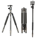 TRIOPO 554 Adjustable Portable Aluminum Alloy Tripod with D-2A Ball Head for SLR Camera