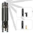 TRIOPO 554 Adjustable Portable Aluminum Alloy Tripod with D-2A Ball Head for SLR Camera