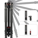 TRIOPO 888 Adjustable Portable Carbon Fiber Tripod with Q-2 Ball Head for SLR Camera, Pipe diameter: 28cm