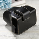 PU Leather Camera Full Body Case Bag with Strap for FUJIFILM X-T200 (15-45mm Lens)(Black)