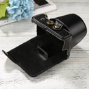 PU Leather Camera Full Body Case Bag with Strap for FUJIFILM X-T200 (15-45mm Lens)(Black)
