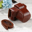 PU Leather Camera Full Body Case Bag with Strap for FUJIFILM X-T200 (15-45mm Lens)(Coffee)