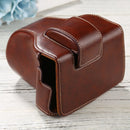 PU Leather Camera Full Body Case Bag with Strap for FUJIFILM X-T200 (15-45mm Lens)(Coffee)