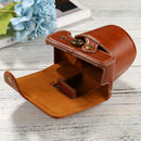 PU Leather Camera Full Body Case Bag with Strap for FUJIFILM X-T200 (15-45mm Lens)(Brown)