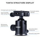 TRIOPO Oubao A-608S Adjustable Portable Aluminum Alloy Tripod with Ball Head for SLR Camera