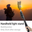 BEXIN P-264L Portable Outdoor Photography Camera Aluminum Alloy Hand-held Lamp Stand Monopod (Black)